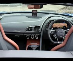 Audi R8 Stunning R8 V10 Spyder Finished In Ara Blue Crystal With Vermont Brown Fine Nappa Leather. F - 22