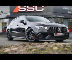 Mercedes-Benz CLA Stunning CLA45 AMG S PLUS Shooting Brake Finished In Cosmos Black Metallic With Fu