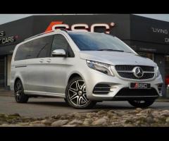 Mercedes-Benz V Class Stunning V220d AMG Line XLWB Finished In Silver Metallic With Black Nappa Leat