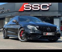 Mercedes-Benz C Class Stunning C63 AMG S Coupe Finished In Black Metallic With Two Tone Black and Pe