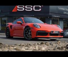 Porsche 911 Stunning 992 911 Turbo S Finished In Rare Lava Orange With Black Quilted Leather Interio