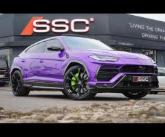 Lamborghini Urus Stunning Urus V8 SUV Finished In Ad Personam Viola Pasifae With Nero Ade and Bianco