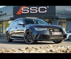 Audi RS6 Avant Stunning RS6 Finished In Phantom Black With Black Honeycomb Quilted Valcona Leather.