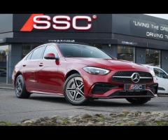 Mercedes-Benz C Class Stunning C300e AMG Line Premium Plus Finished In Red  Metallic With Black Leat