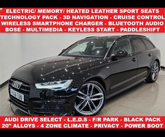 Audi A6 2.0 TDI (190 PS) ULTRA BLACK EDITION S TRONIC ( EURO 6 ) S/S AVANT 5DR + NAV + TECH PACK + B