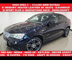 BMW X4 3.0 30d M Sport SUV 5dr Diesel Auto xDrive Euro 6 (s/s) (258 ps) + £14K EXTRAS + E/SUNROOF +