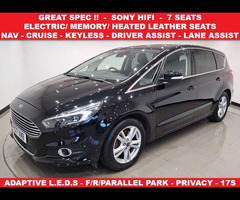 Ford S-max 2.0 TDCi Titanium MPV 5dr Diesel Manual Euro 6 (s/s) (180 ps) + 7 SEATS + NAV + SONY HiFi